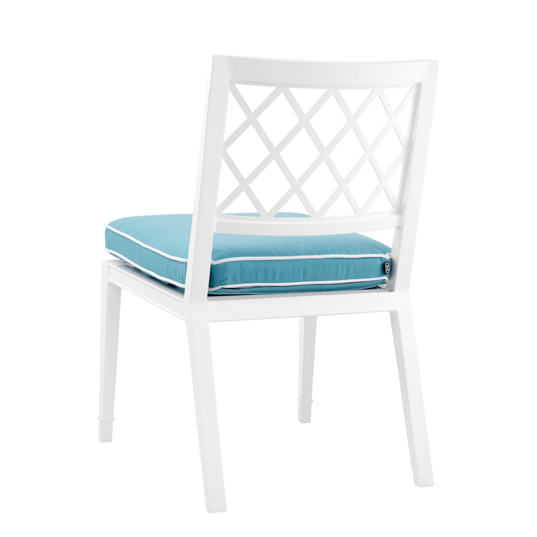 Outdoor Dining Chair Paladium White Finish Furniture Eichholtz