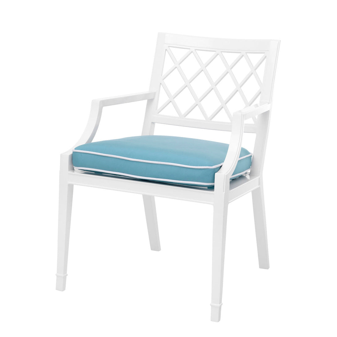 Outdoor Dining Chair Paladium With Arm White Finish Furniture Eichholtz