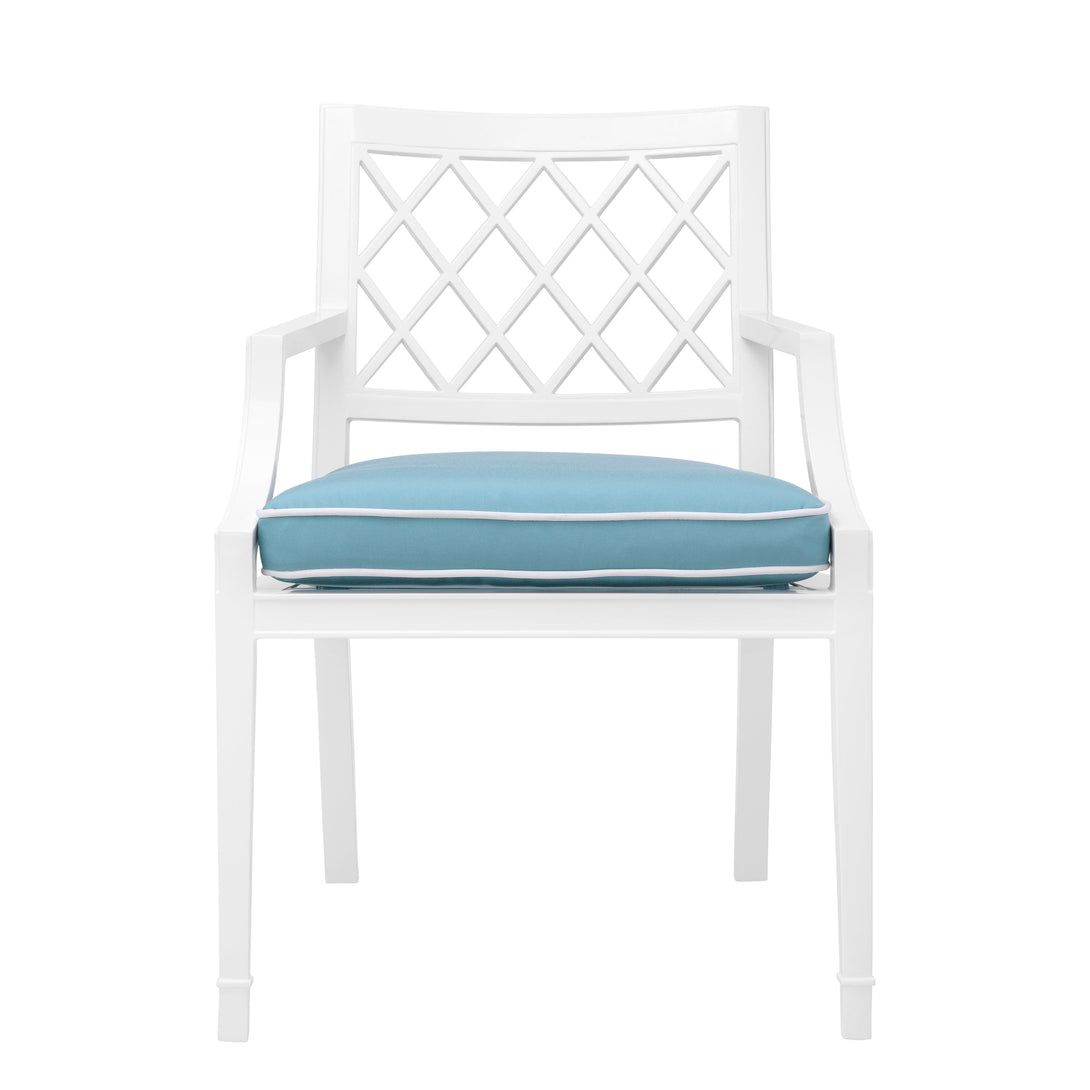Outdoor Dining Chair Paladium With Arm White Finish Furniture Eichholtz