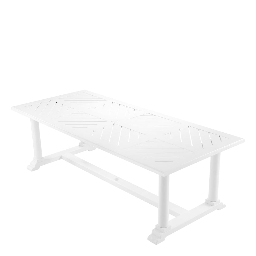 Outdoor Dining Table Bell Rive White Finish Outdoor Eichholtz