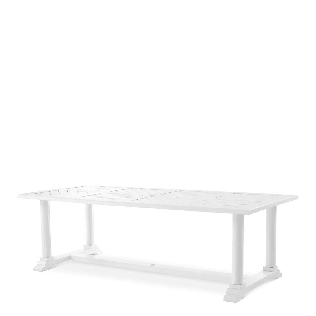 Outdoor Dining Table Bell Rive White Finish Outdoor Eichholtz