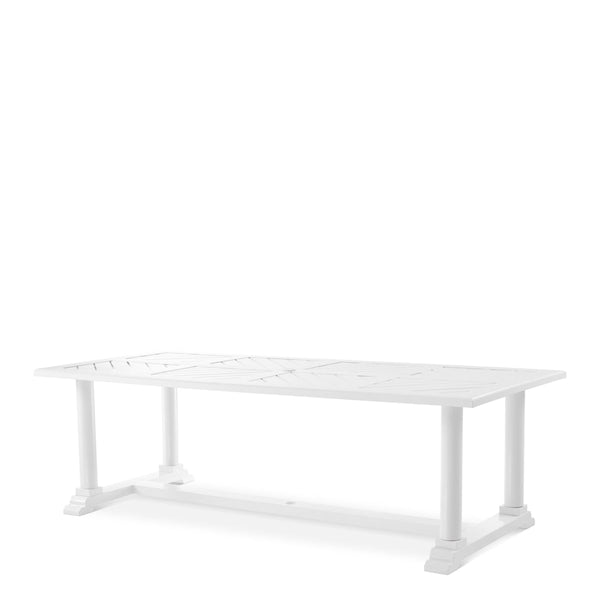 Outdoor Dining Table Bell Rive White Finish Outdoor Eichholtz