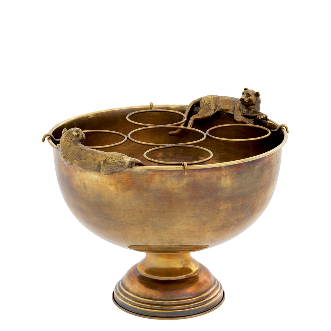 Champagne Cooler Jordan Vintage Brass Finish Accessories Eichholtz