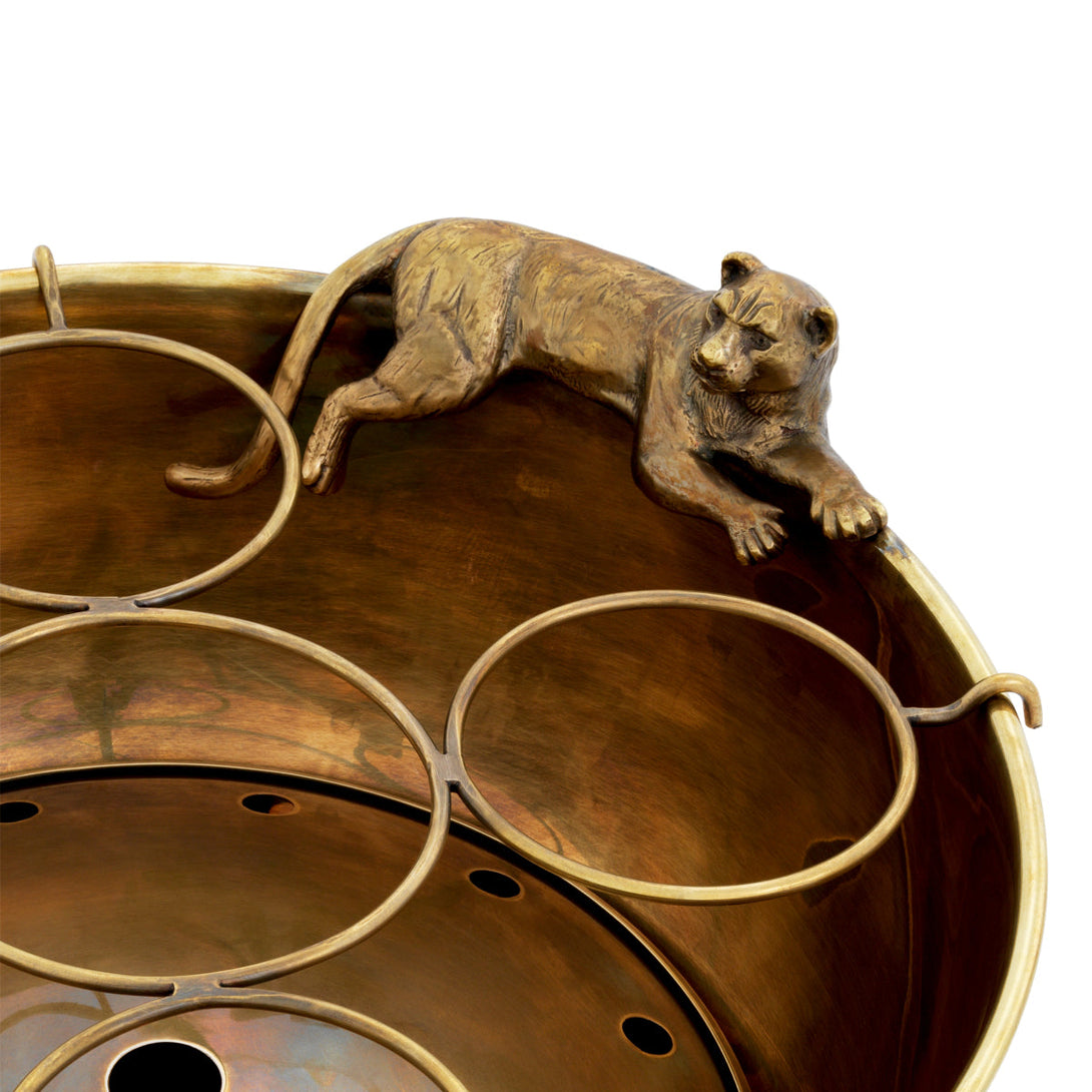 Champagne Cooler Jordan Vintage Brass Finish Accessories Eichholtz