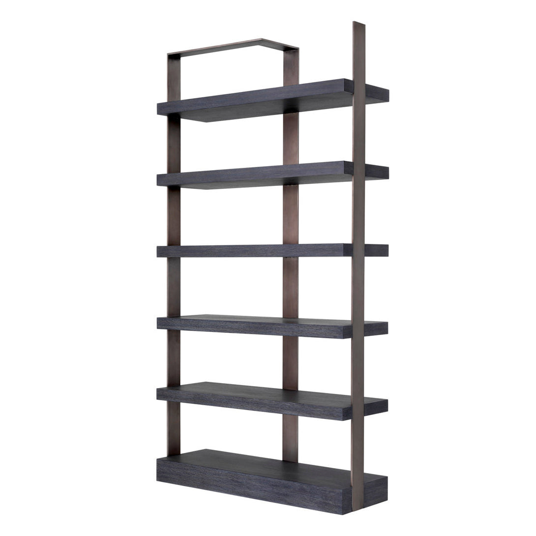 Cabinet Geo Charcoal Grey Crown Oak Medium Bronze Finish Furniture Eichholtz