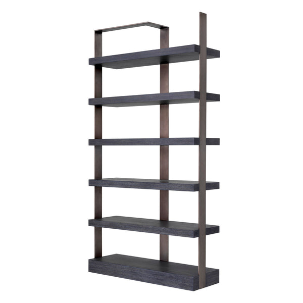 Cabinet Geo Charcoal Grey Crown Oak Medium Bronze Finish Furniture Eichholtz
