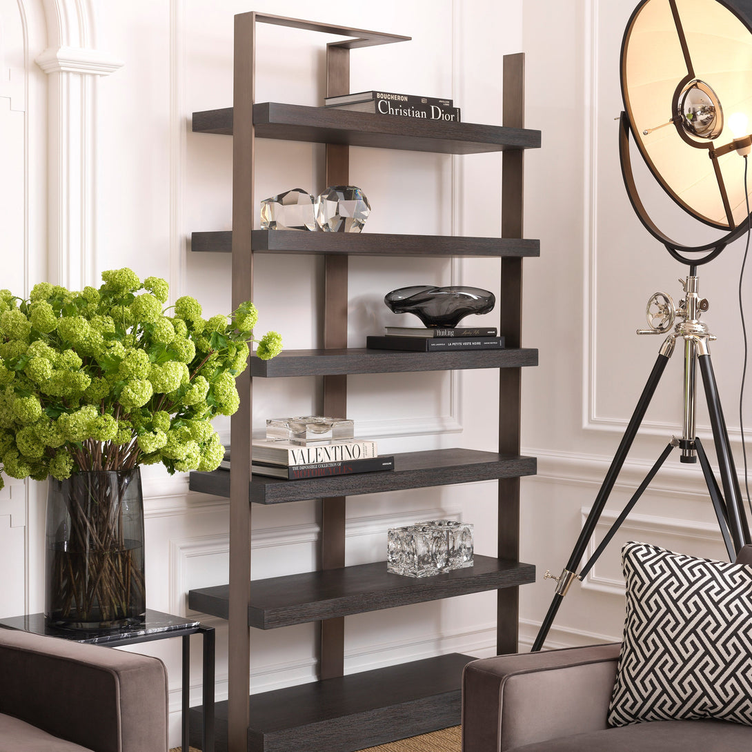 Cabinet Geo Charcoal Grey Crown Oak Medium Bronze Finish Furniture Eichholtz