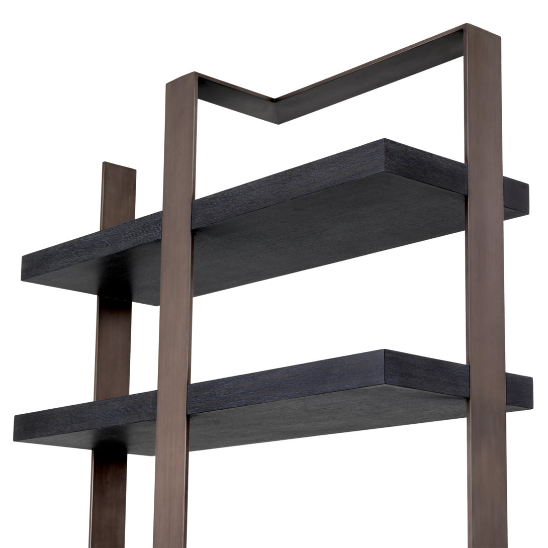 Cabinet Geo Charcoal Grey Crown Oak Medium Bronze Finish Furniture Eichholtz