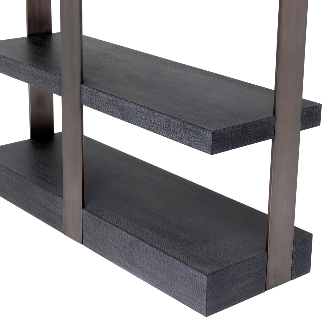 Cabinet Geo Charcoal Grey Crown Oak Medium Bronze Finish Furniture Eichholtz