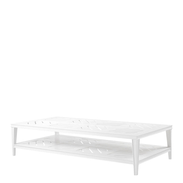 Outdoor Coffee Table Bell Rive Rectangular White Finish Outdoor Eichholtz