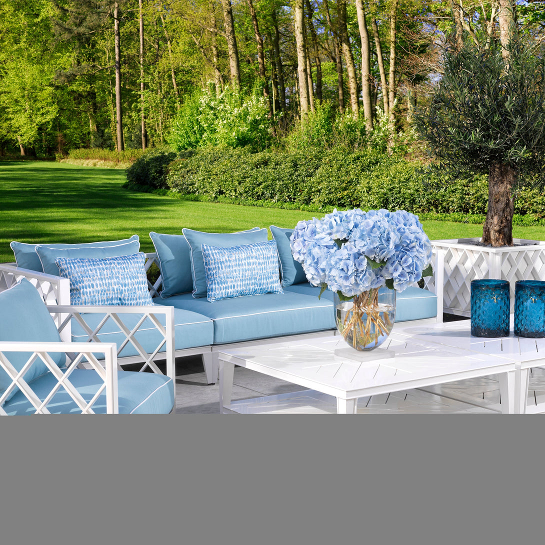 Outdoor Coffee Table Bell Rive Square White Finish Outdoor Eichholtz