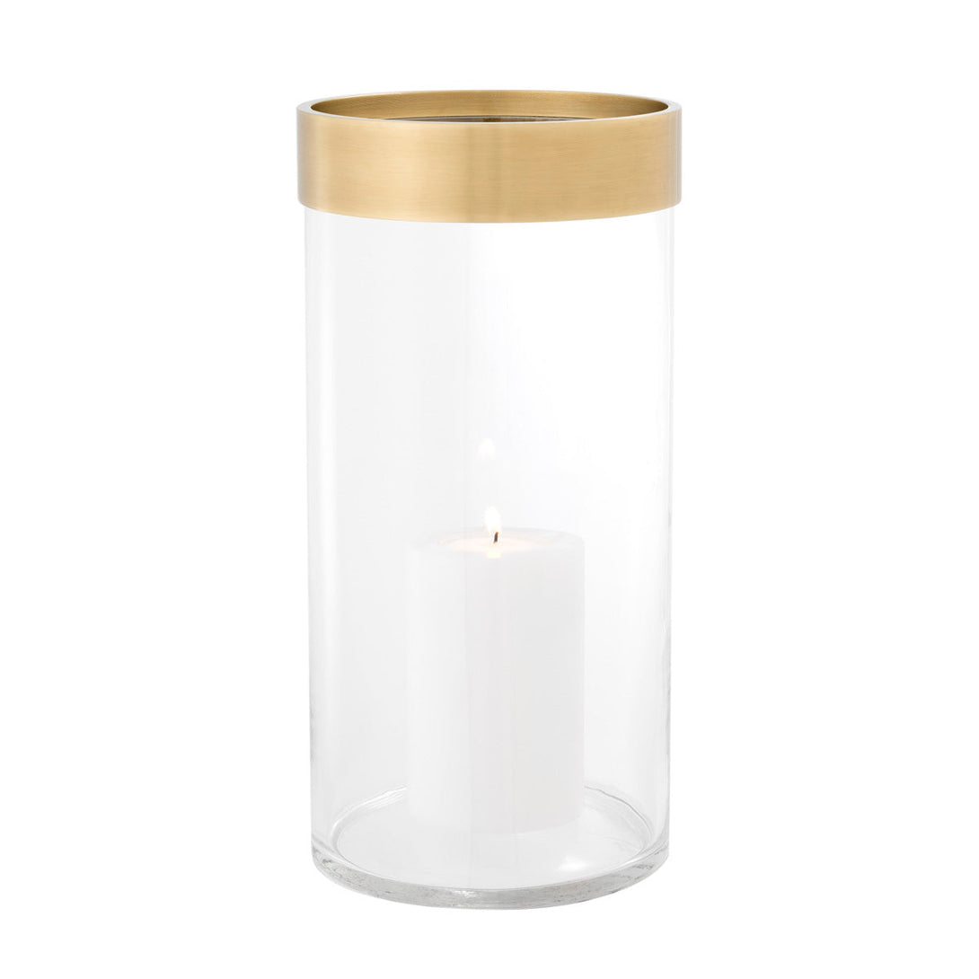 Hurricane Vertex L Clear Antique Brass Finish Accessories Eichholtz