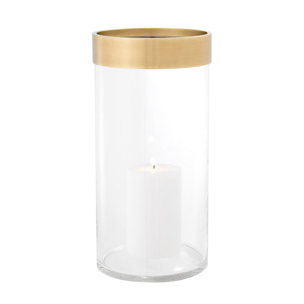 Hurricane Vertex L Clear Antique Brass Finish Accessories Eichholtz