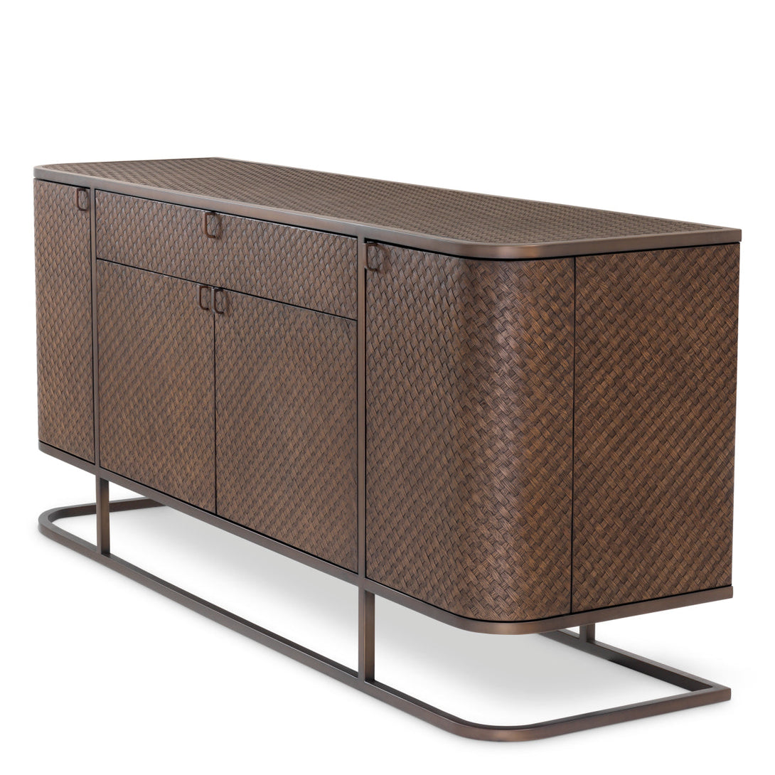 Dresser Napa Valley Woven Oak Veneer Furniture Eichholtz