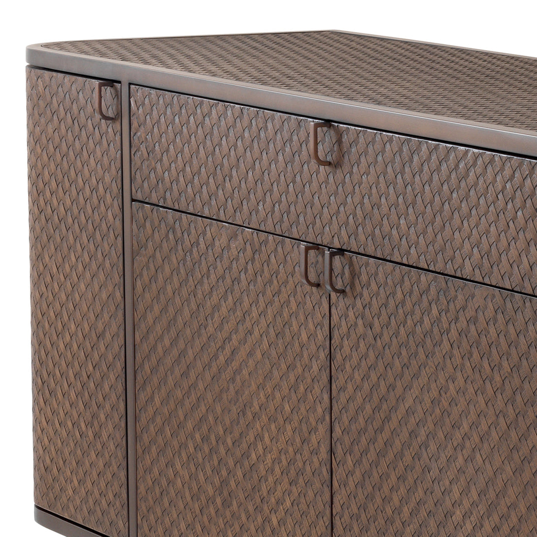 Dresser Napa Valley Woven Oak Veneer Furniture Eichholtz