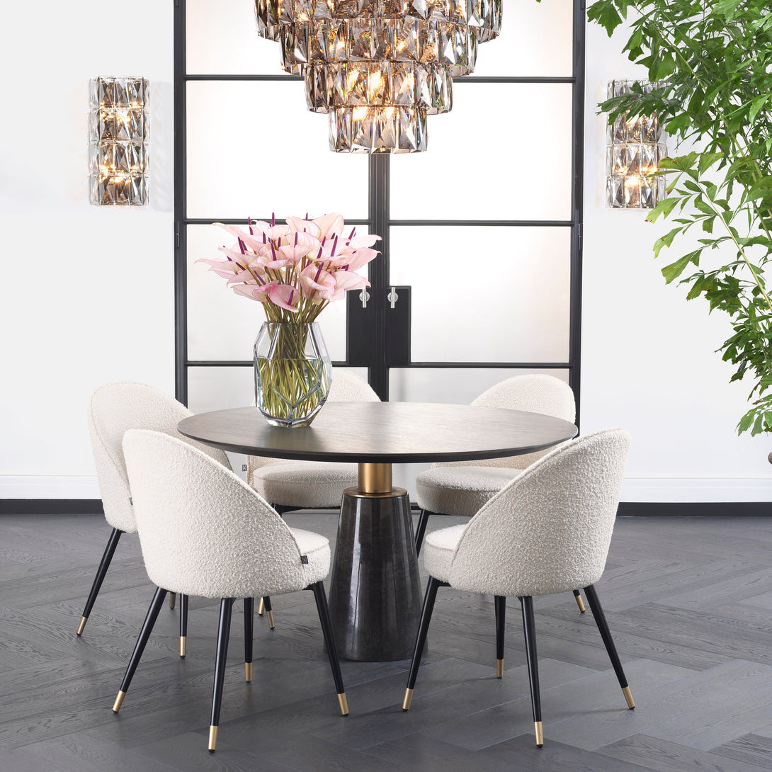 Dining Table Genova Grey Marble Furniture Eichholtz