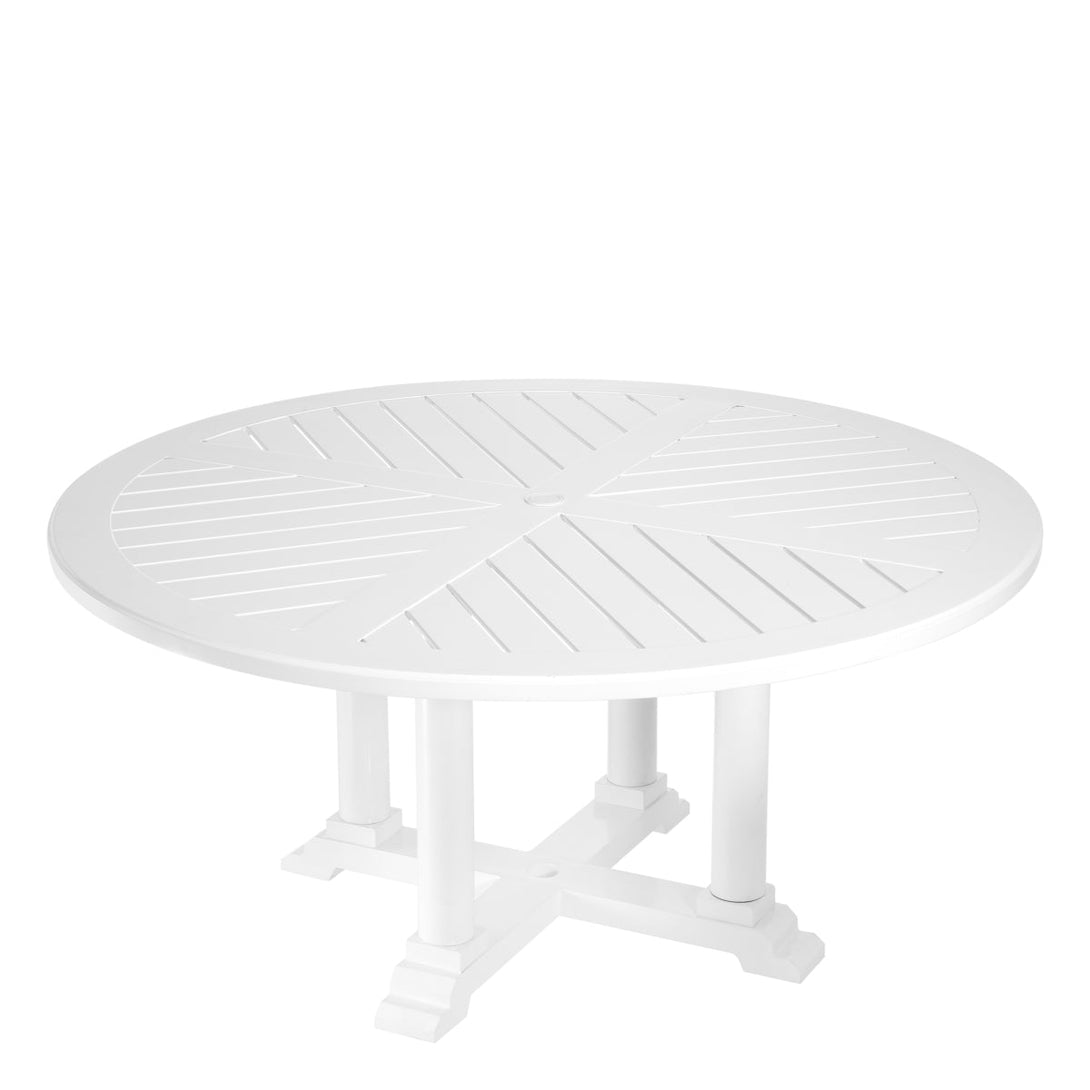 Outdoor Dining Table Bell Rive L White Finish Outdoor Eichholtz