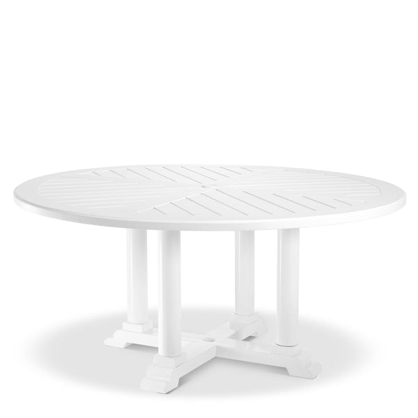 Outdoor Dining Table Bell Rive L White Finish Outdoor Eichholtz
