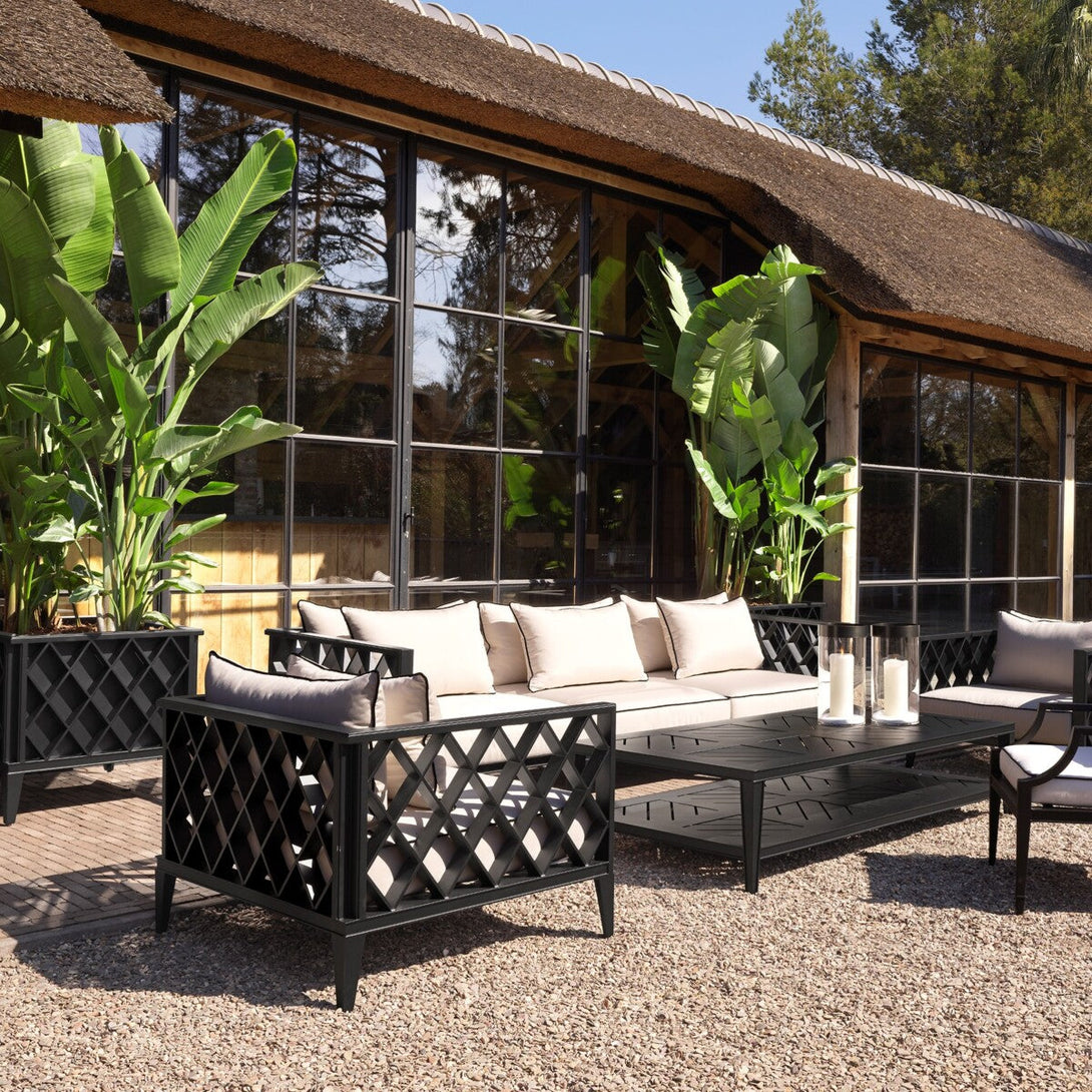 Outdoor Sofa Ocean Club L Black Finish Outdoor Eichholtz