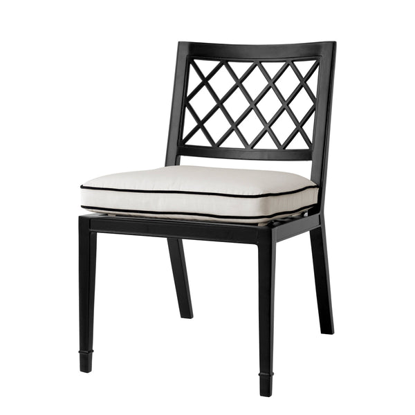 Outdoor Dining Chair Paladium Black Finish Furniture Eichholtz