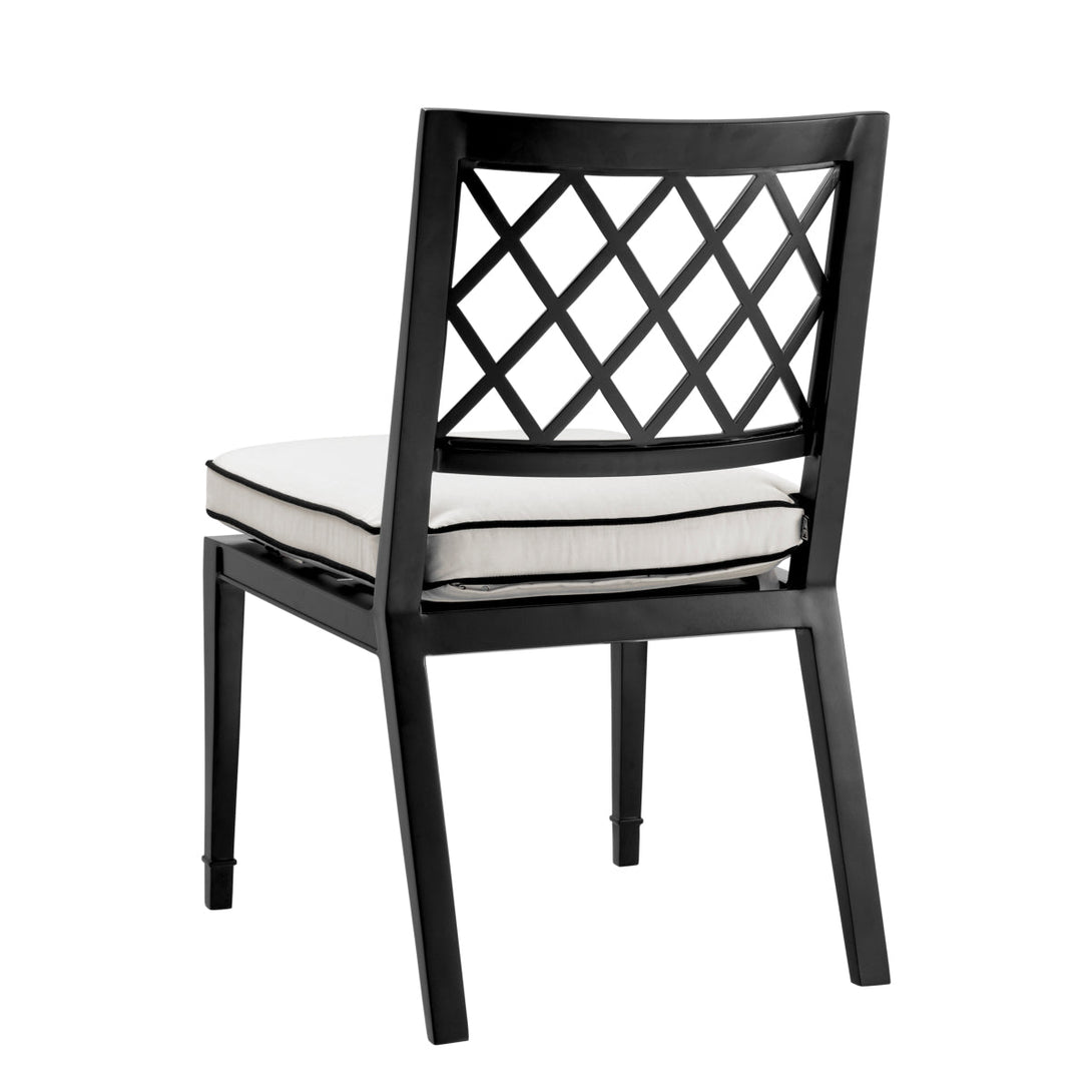 Outdoor Dining Chair Paladium Black Finish Furniture Eichholtz