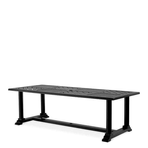 Outdoor Dining Table Bell Rive Black Finish Outdoor Eichholtz