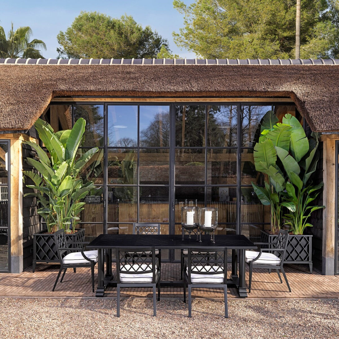 Outdoor Dining Table Bell Rive Black Finish Outdoor Eichholtz