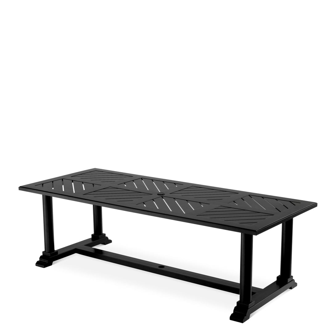 Outdoor Dining Table Bell Rive Black Finish Outdoor Eichholtz