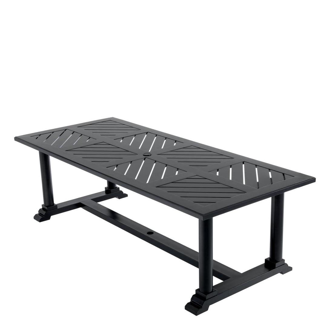 Outdoor Dining Table Bell Rive Black Finish Outdoor Eichholtz