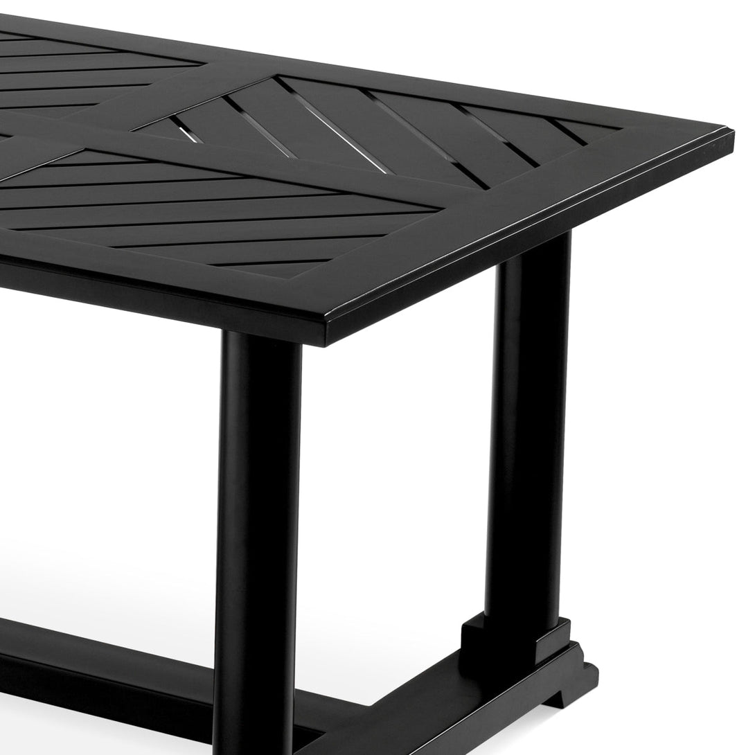 Outdoor Dining Table Bell Rive Black Finish Outdoor Eichholtz