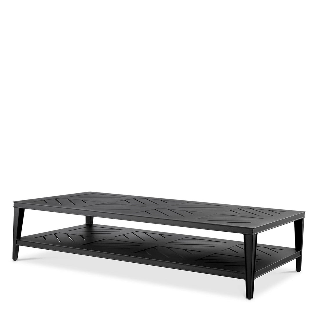 Outdoor Coffee Table Bell Rive Rectangular Black Finish Outdoor Eichholtz