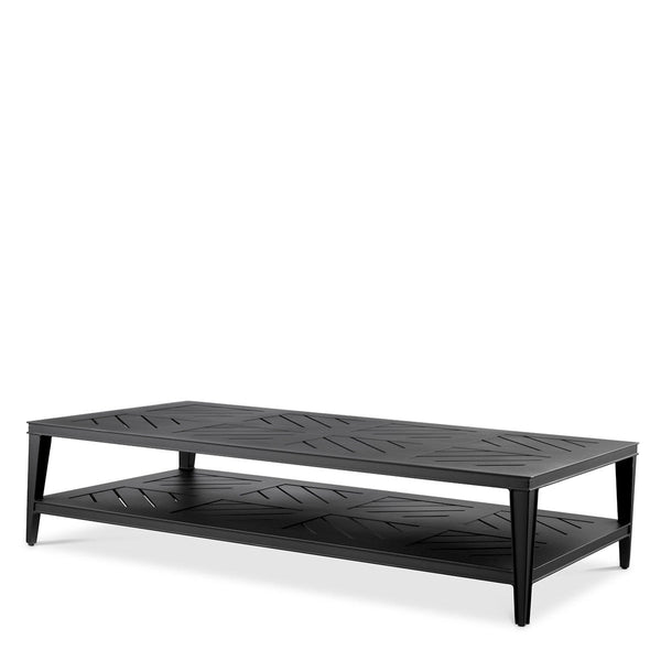 Outdoor Coffee Table Bell Rive Rectangular Black Finish Outdoor Eichholtz