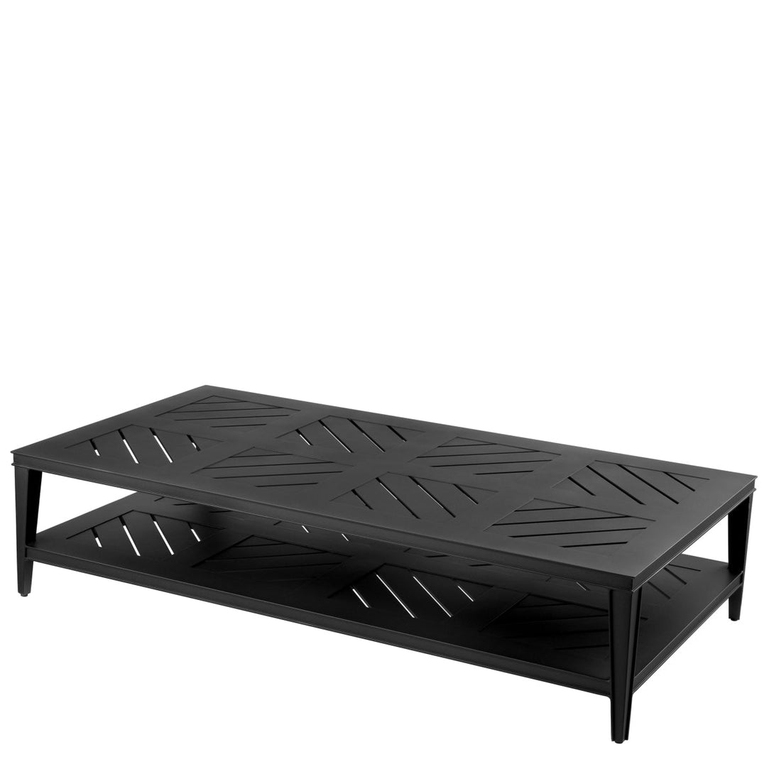 Outdoor Coffee Table Bell Rive Rectangular Black Finish Outdoor Eichholtz
