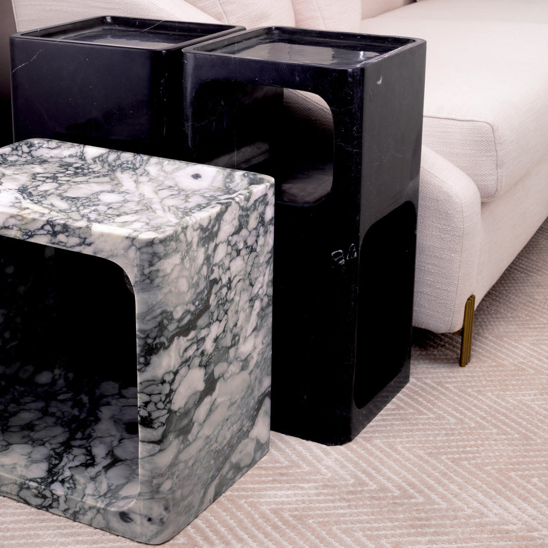 Side Table Adler Honed Black Marble - Image 2