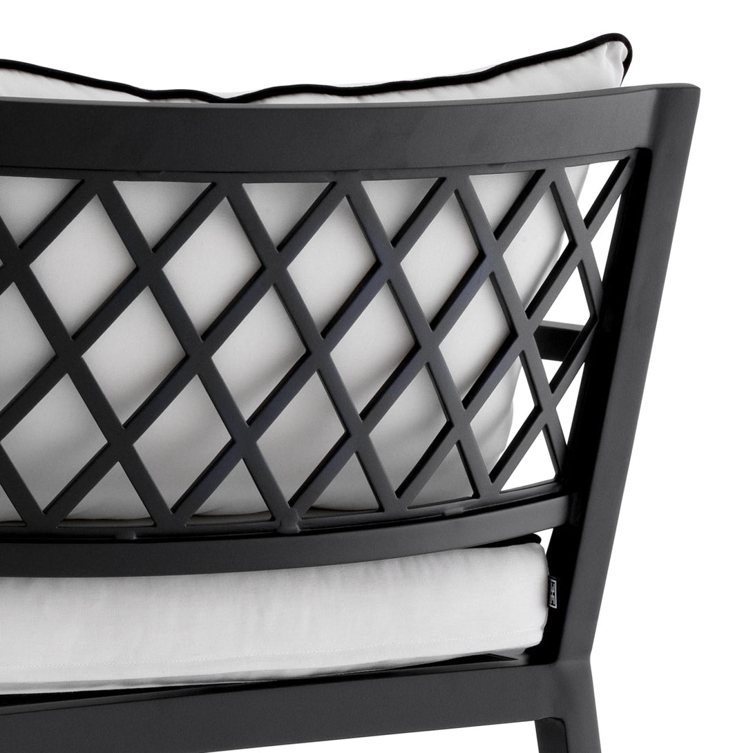 Outdoor Daybed Bella Vista Black Finish Outdoor Eichholtz