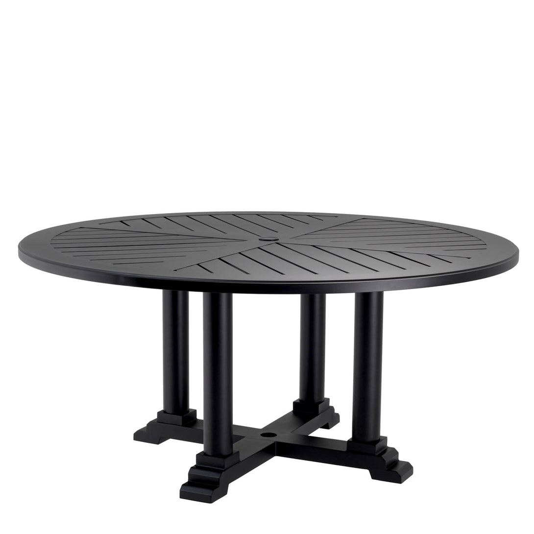 Outdoor Dining Table Bell Rive L Black Finish Outdoor Eichholtz