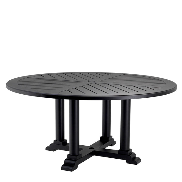 Outdoor Dining Table Bell Rive L Black Finish Outdoor Eichholtz