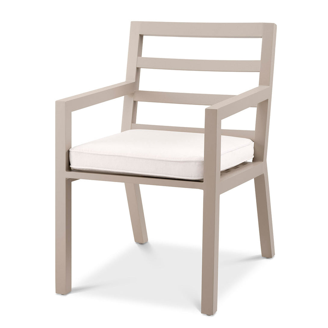 Outdoor Dining Chair Delta Sand Finish Furniture Eichholtz