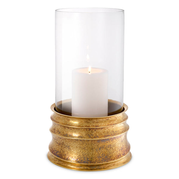 Hurricane Gilardon Hammered Vintage Brass Finish Accessories Eichholtz