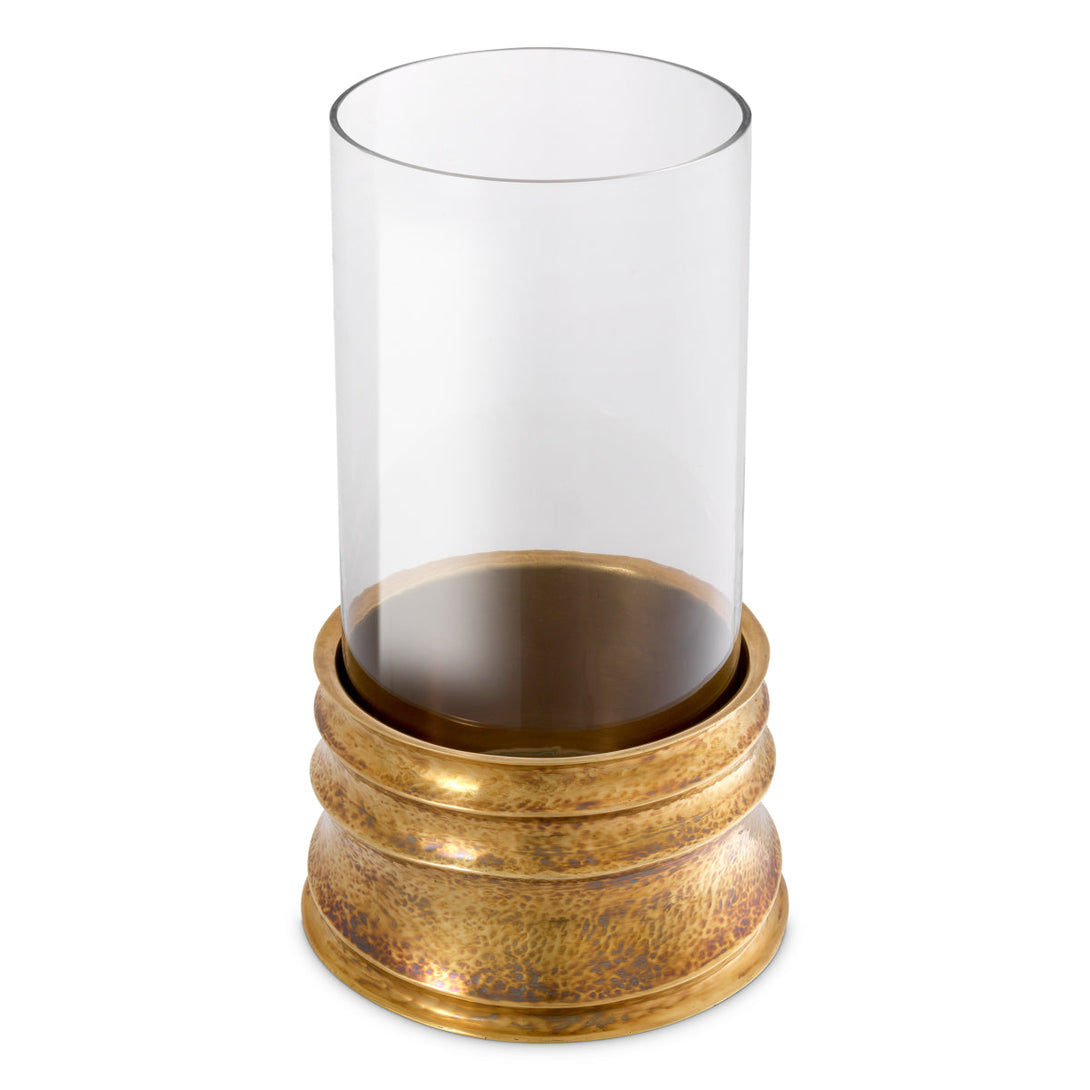 Hurricane Gilardon Hammered Vintage Brass Finish Accessories Eichholtz