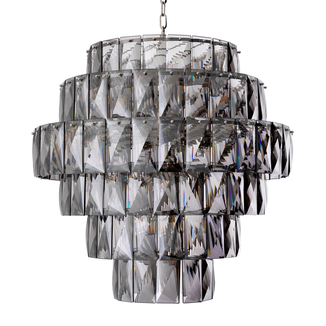 Chandelier Amazone L Nickel Smoke Crystal Glass Lighting Eichholtz