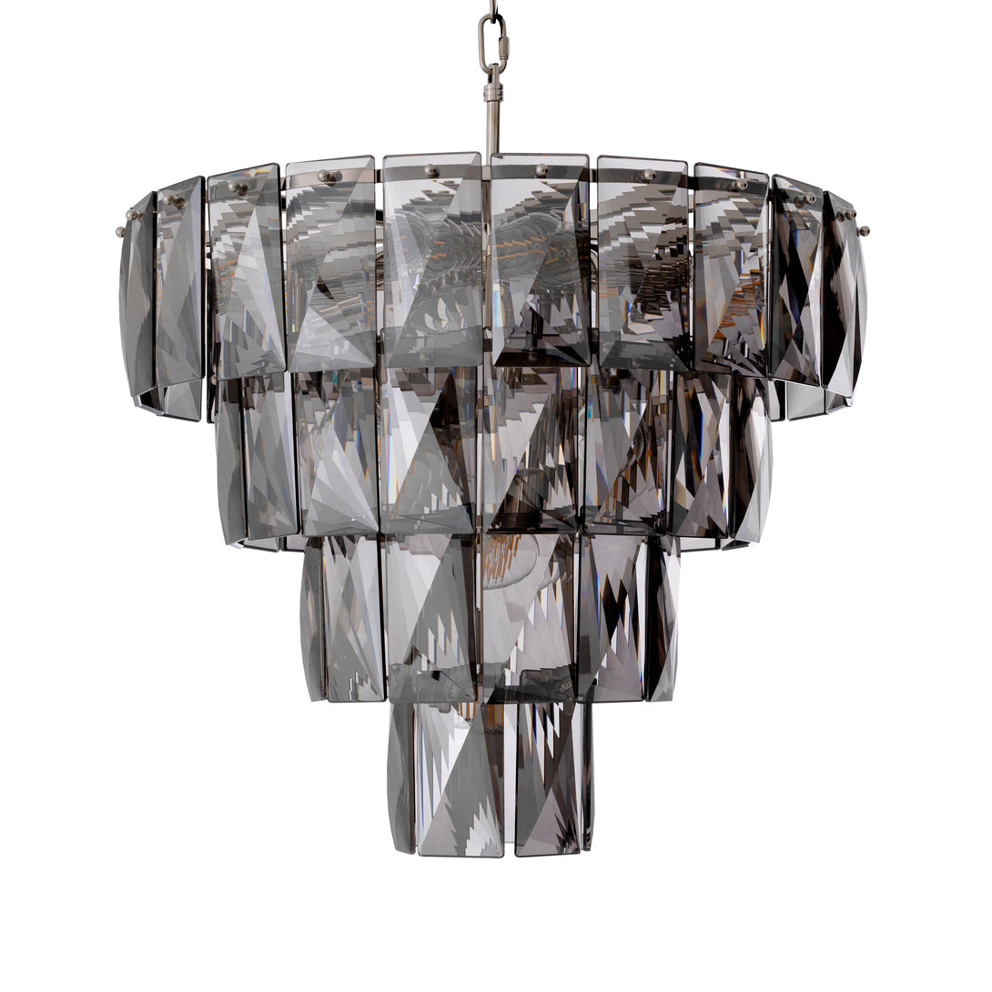 Chandelier Amazone S Nickel Smoke Crystal Glass Lighting Eichholtz