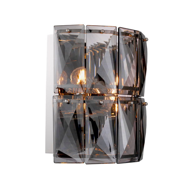 Wall Lamp Amazone Nickel Smoke Crystal Glass Lighting Eichholtz