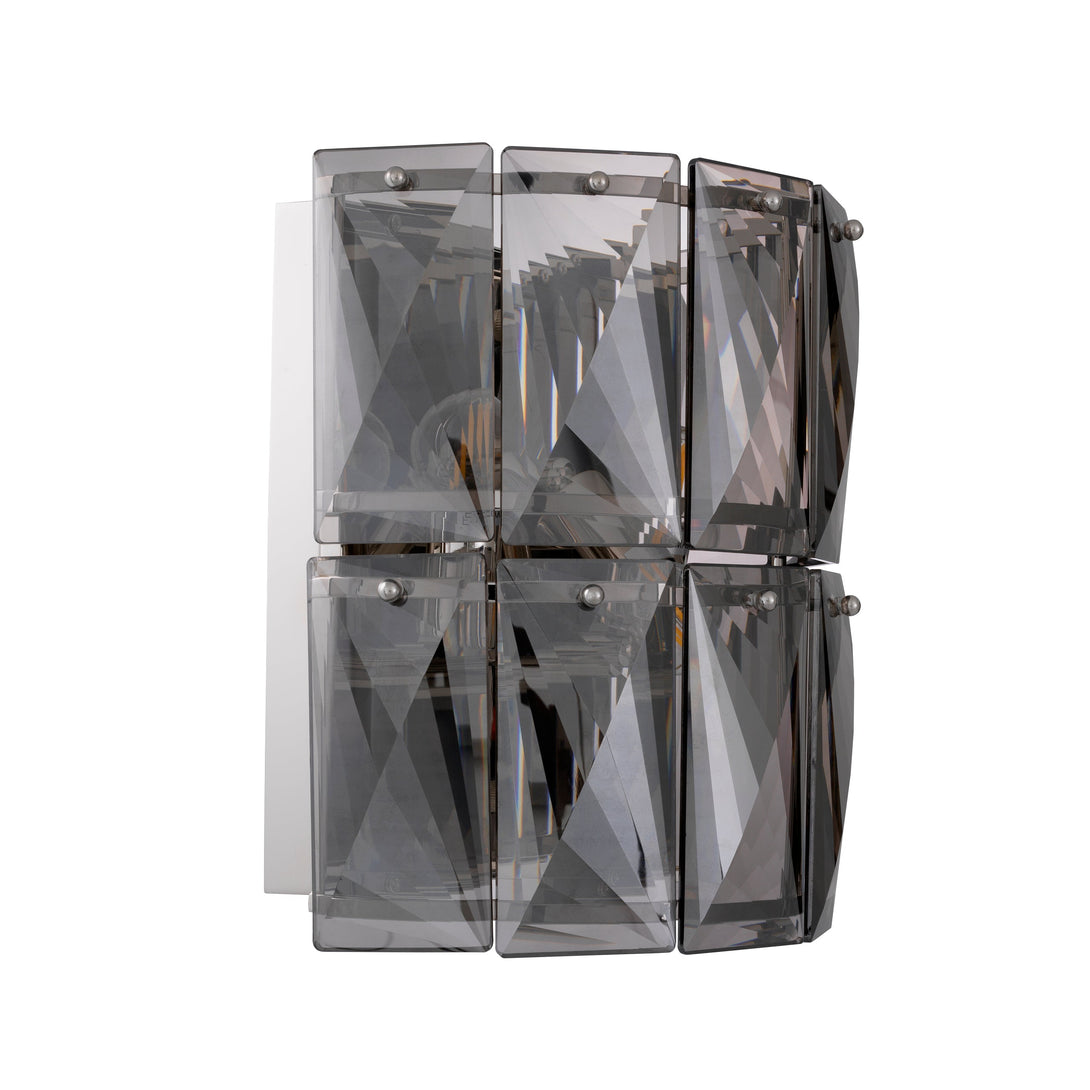 Wall Lamp Amazone Nickel Smoke Crystal Glass Lighting Eichholtz