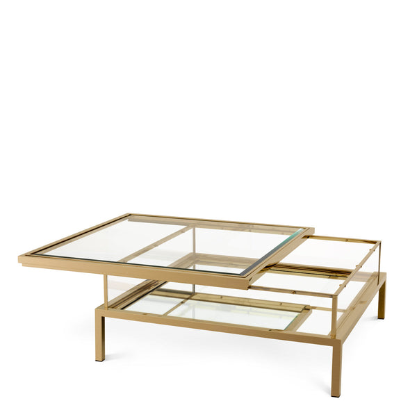 Coffee Table Harvey Brushed Brass Finish Furniture Eichholtz