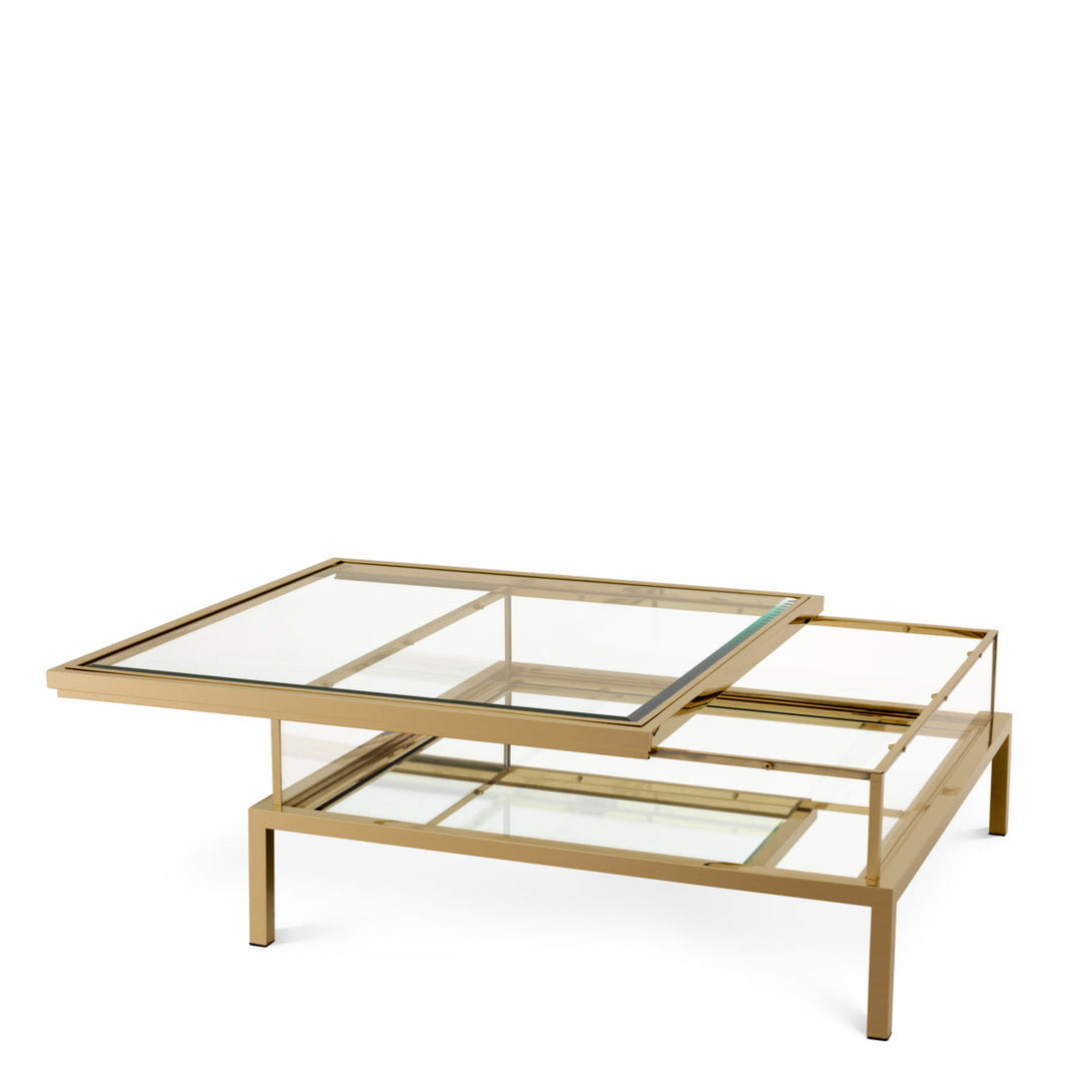 Coffee Table Harvey Brushed Brass Finish Furniture Eichholtz