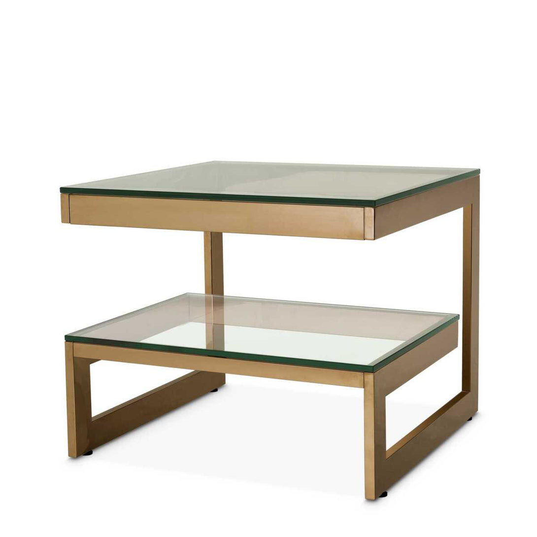 Side Table Gamma Brushed Brass Finish Furniture Eichholtz