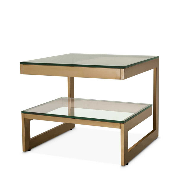 Side Table Gamma Brushed Brass Finish Furniture Eichholtz