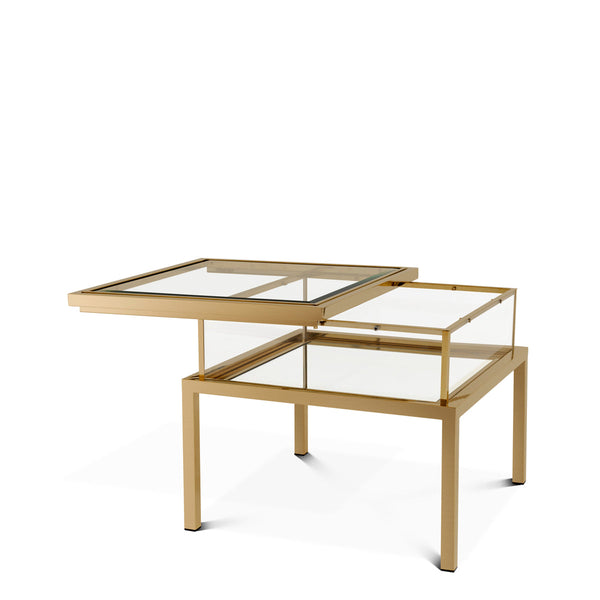 Side Table Harvey Brushed Brass Finish Furniture Eichholtz