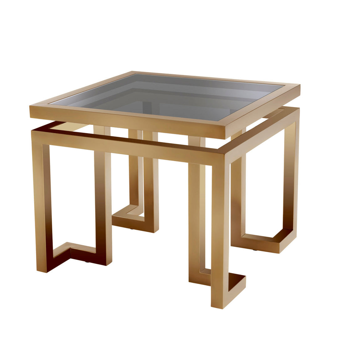 Side Table Palmer Brushed Brass Finish Furniture Eichholtz